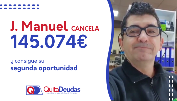 José Manuel cancela su deuda de 145.074€